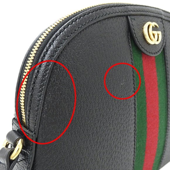 GUCCI Women's Shoulder Bag Shelly GG Marmont Leather Black 499621 - Picture 9 of 14